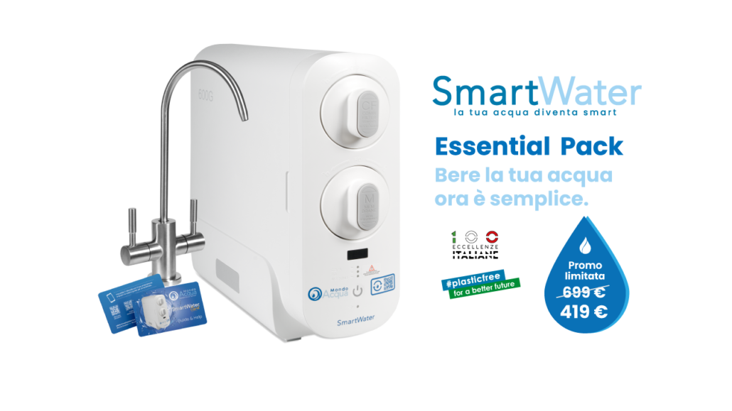 Smart Water depuratore acqua domestico, doppio sistema di filtrazione:  osmosi inversa e microfiltrazione. Display per controllo parametri del  residuo fisso. 2304 litri al giorno erogati : : Fai da te